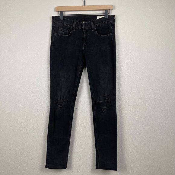 Rag & Bone Skinny Denim Jeans Rock w/ Holes Size 27 Distressed Grunge Emo - Picture 2 of 16